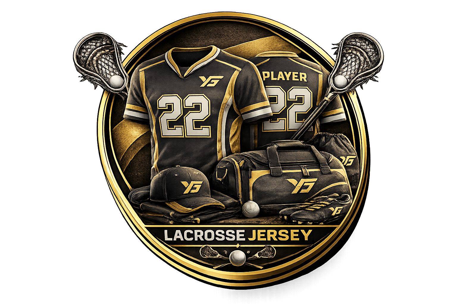 Custom lacrosse uniform set