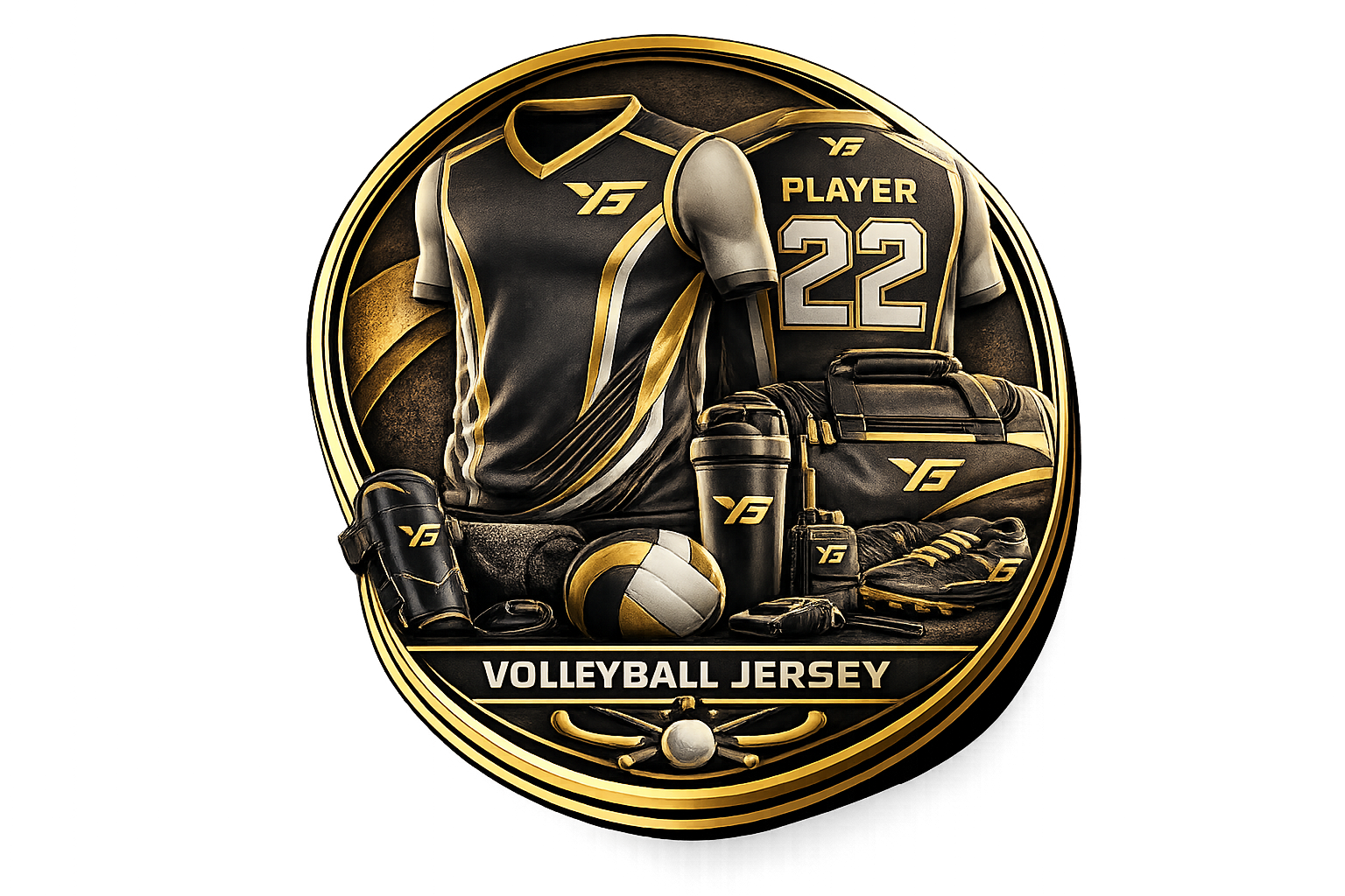 Custom volleyball uniform set